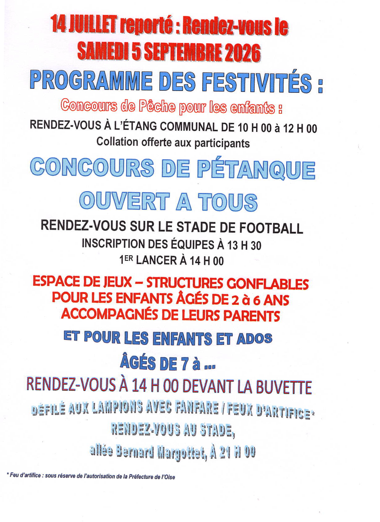 Programme 5 septembre 1
